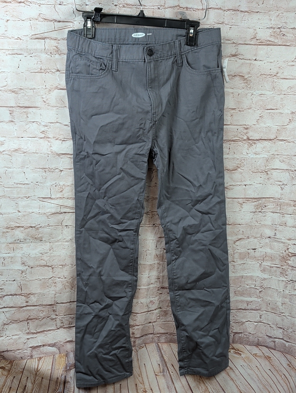 Old Navy Boy's Gray Straight-Leg Chinos Pants 16 Plus New Nwt